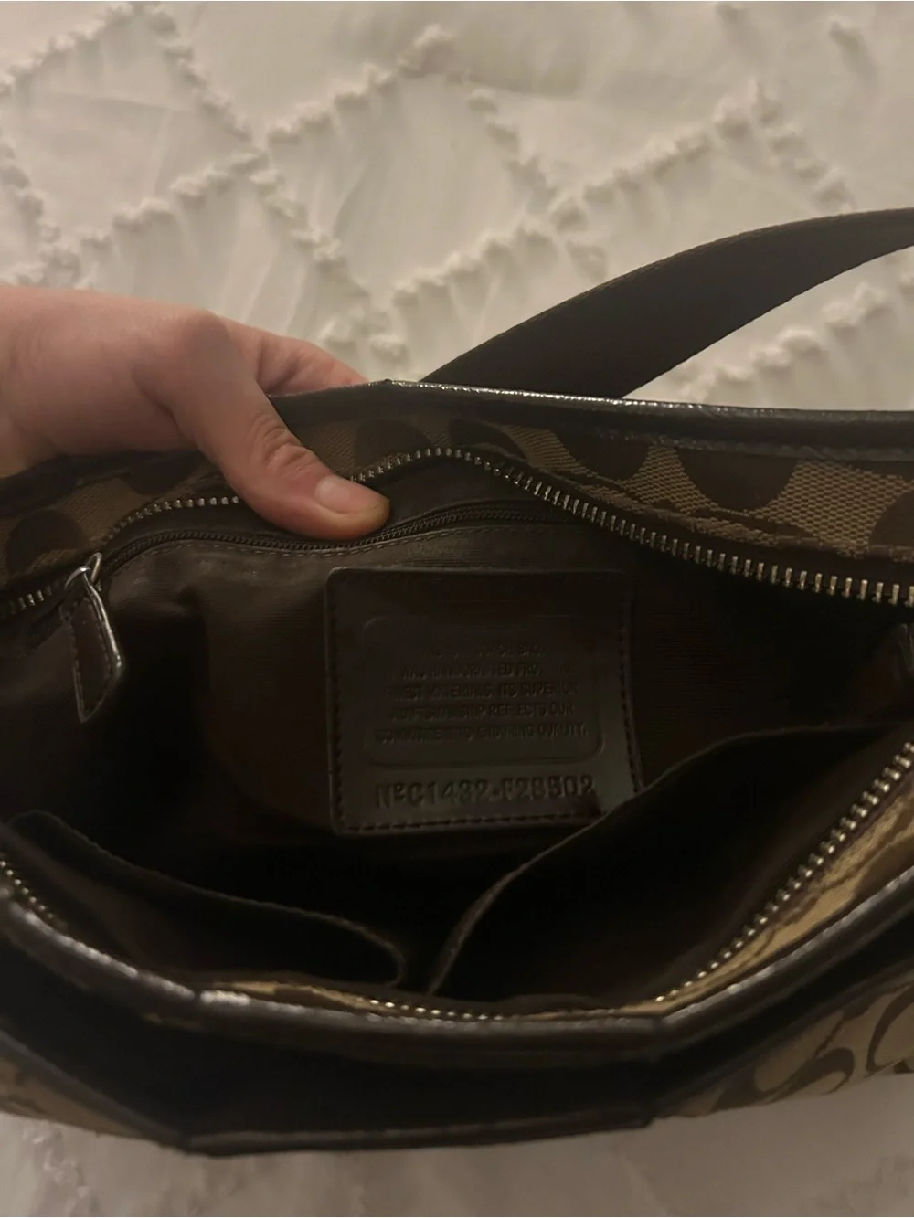 Coach Brown Signature Canvas Shoulder Crossbody